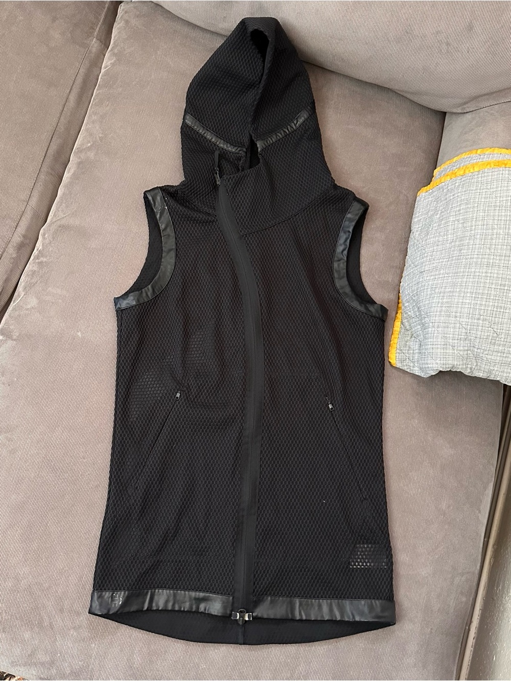 Adidas X James Harden Faux Leather Mesh Vest Black Men's Small